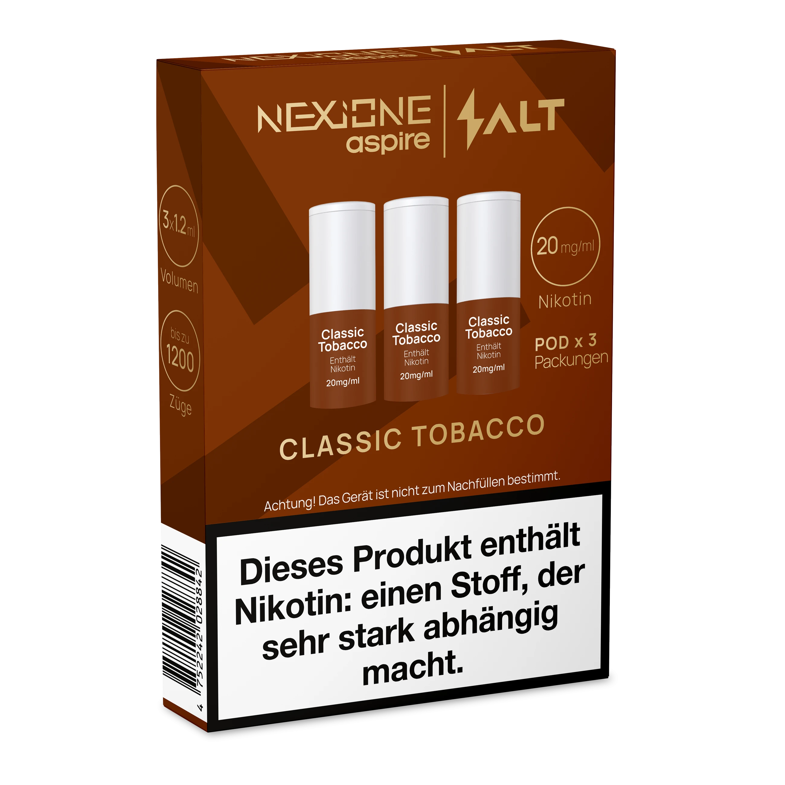 Salt NexiOne Pods 3er Packung Classic Tobacco 20mg/ml 1.2ml